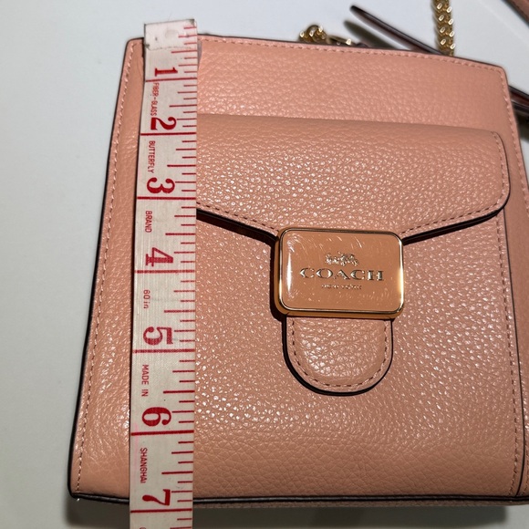 NWOT COACH Authentic C6679 Leather/Snakeskin embossed crossbody/Satchel Pink - Picture 4 of 14